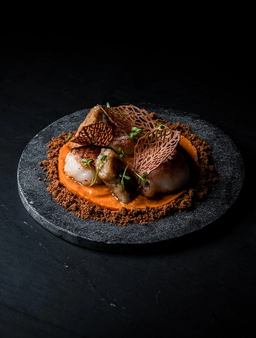 A refined and creative dish offered during Mother's Day at the Dans le Noir ? restaurant
