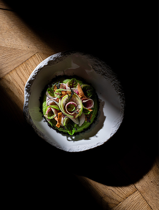 Une entrée rafraîchissante servie lors de la Fête des Pères au restaurant Dans le Noir ?