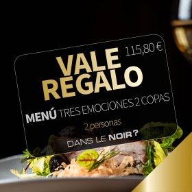 Vale Regalo – Dans le Noir ? Madrid – Menú Tres Emociones 2 copas