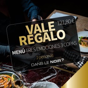 Vale Regalo – Dans le Noir ? Madrid – Tres Emociones 3 copas